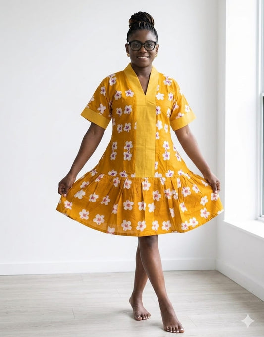 Ankara Aso oke fit & flare dress