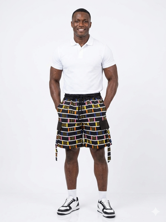 Men's Cargo Shorts, Ankara Shorts