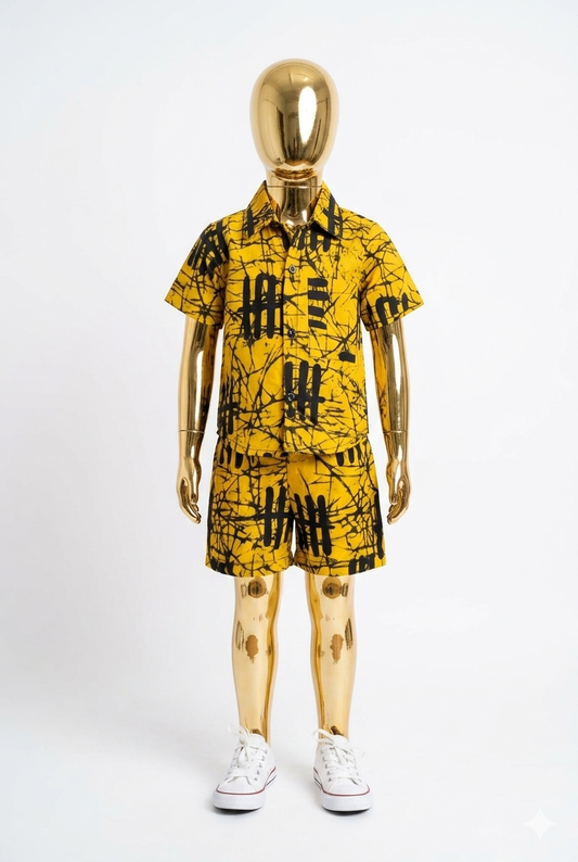 Boys shirt and Shorts medium Grade Ankara