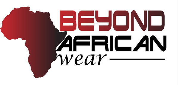 Logo of 'Beyond African Wear' with a silhouette of Africa on a white background