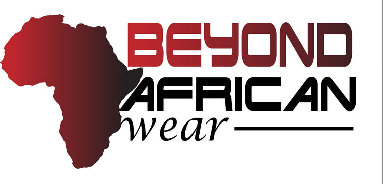 Logo of 'Beyond African Wear' with a silhouette of Africa on a white background