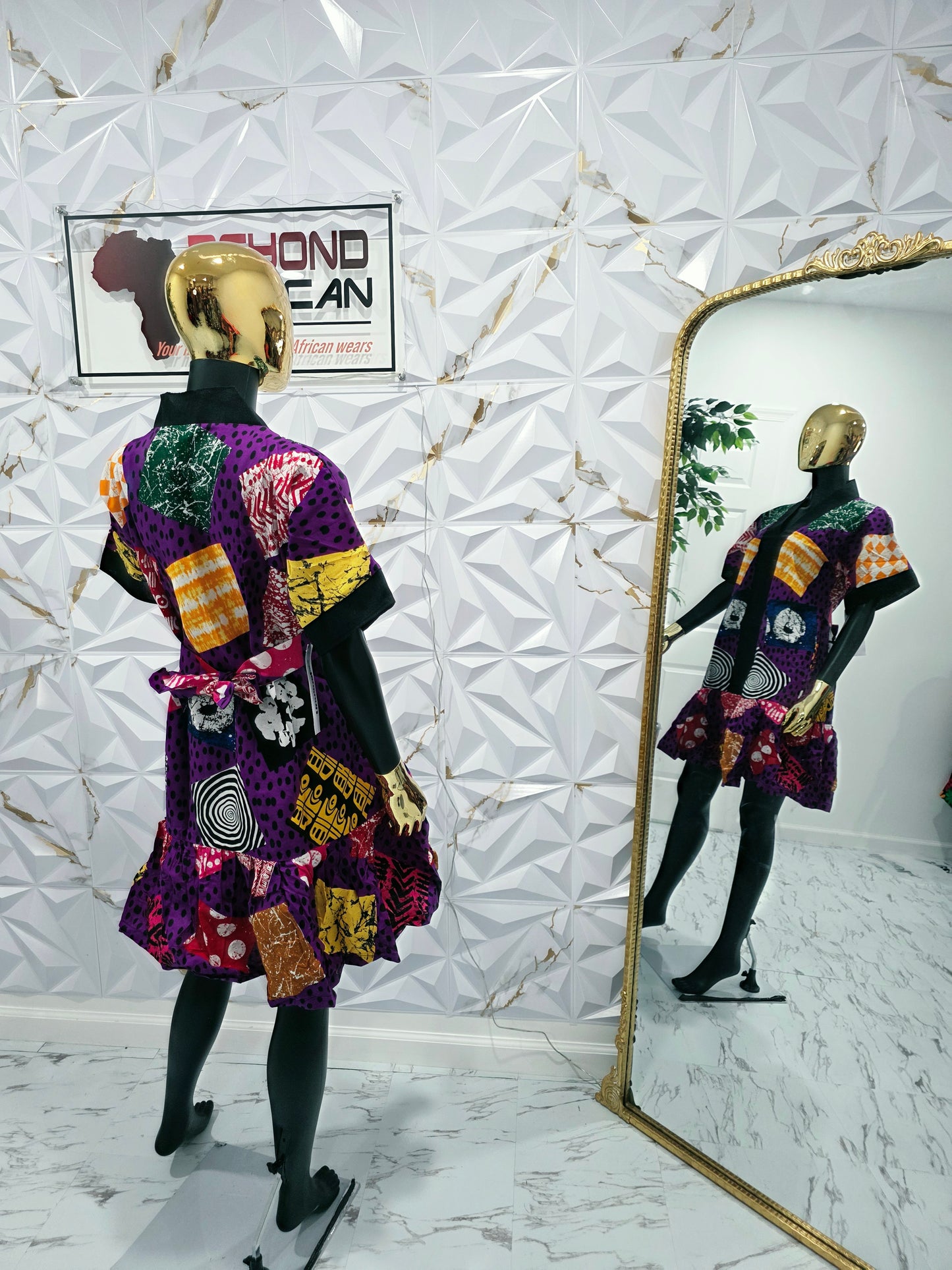 Ankara Aso oke fit & flare dress