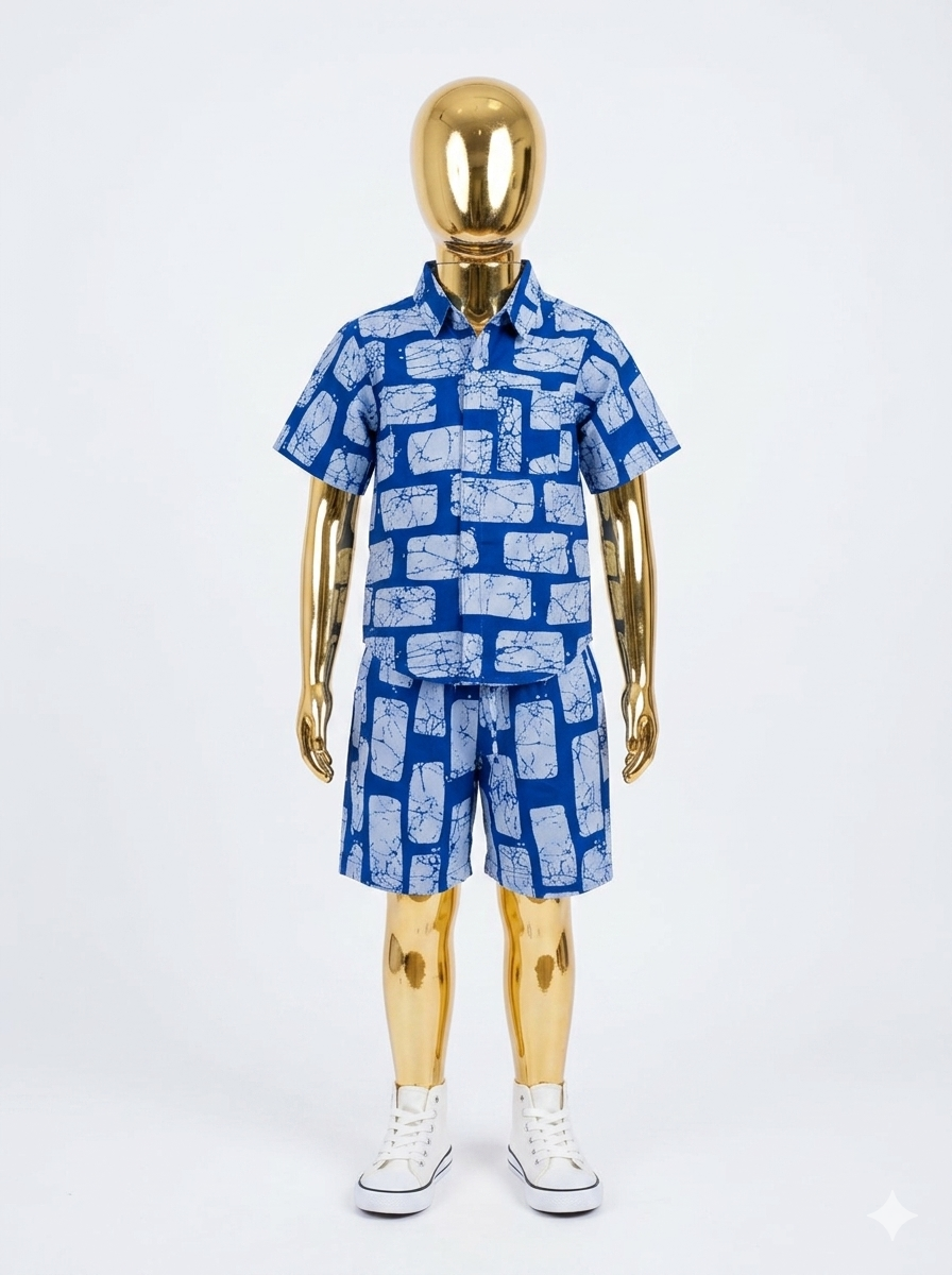 Boys shirt and Shorts medium Grade Ankara