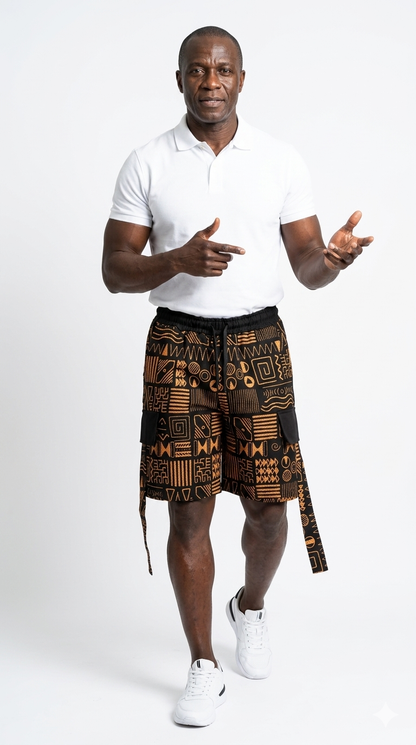 Men's Cargo Shorts, Ankara Shorts
