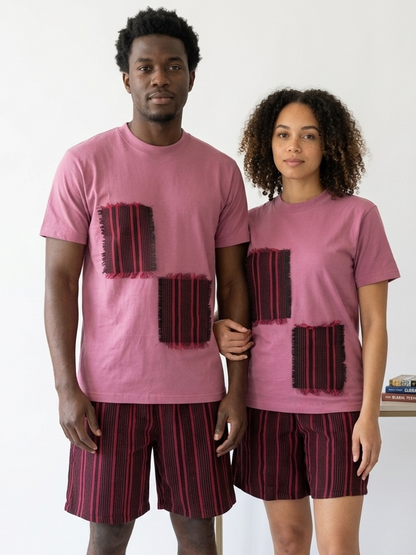 Unisex Aso Oke Shorts and Matching T-shirt