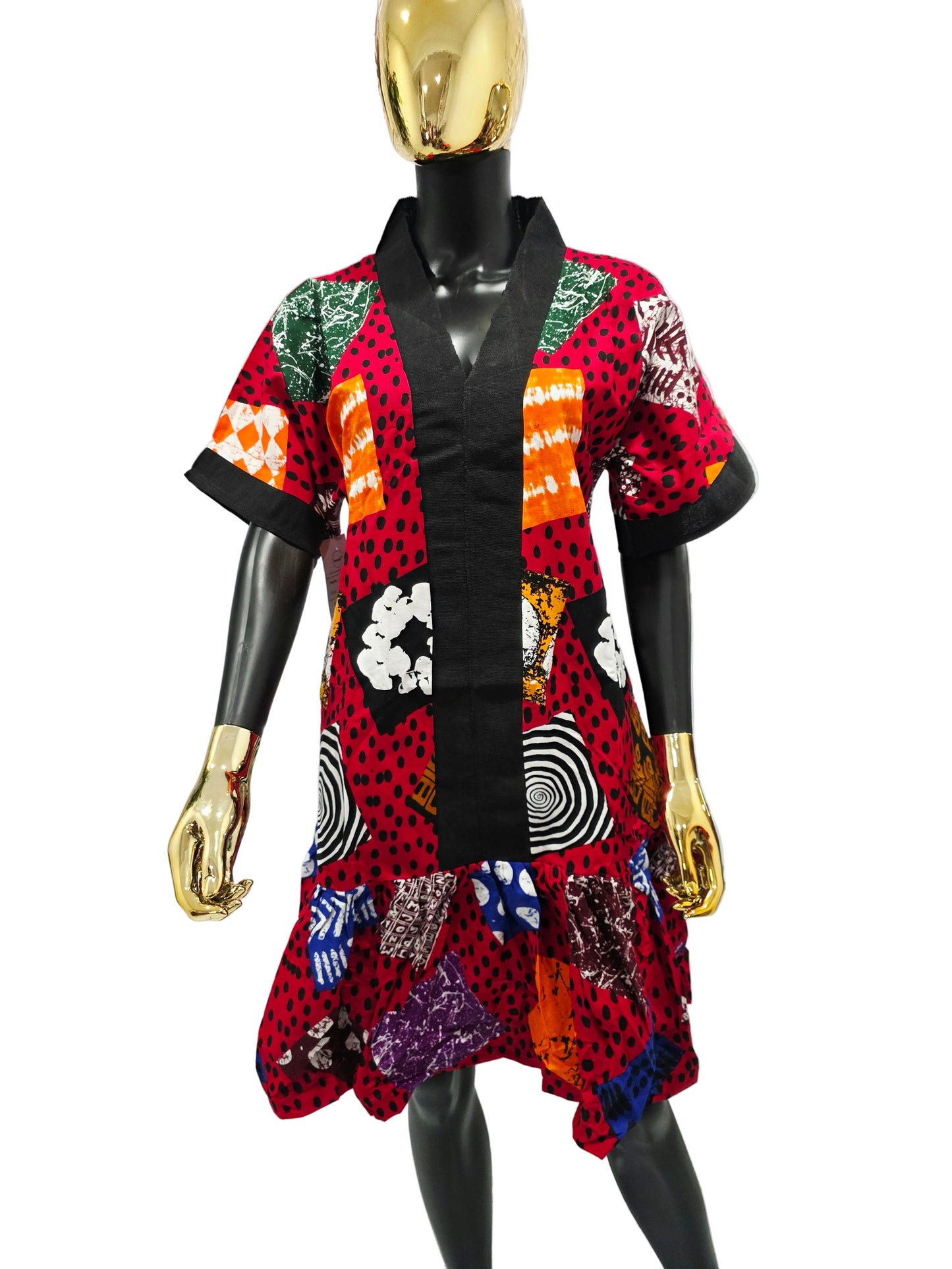 Ankara Aso oke fit & flare dress