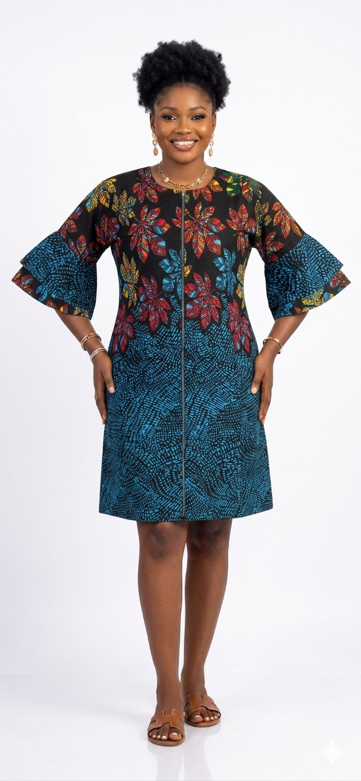 Ankara Border Dress