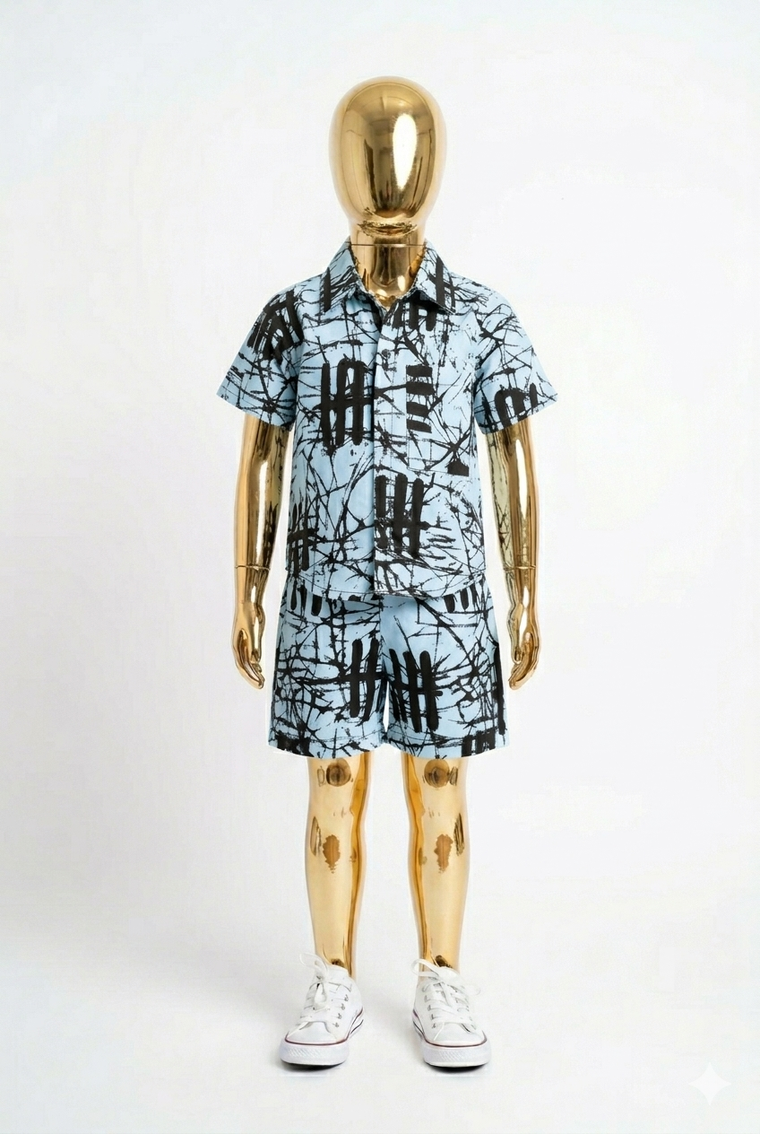 Boys shirt and Shorts medium Grade Ankara