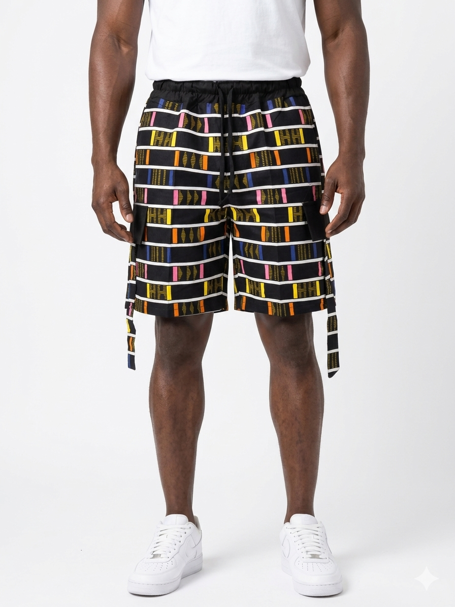 Men's Cargo Shorts, Ankara Shorts