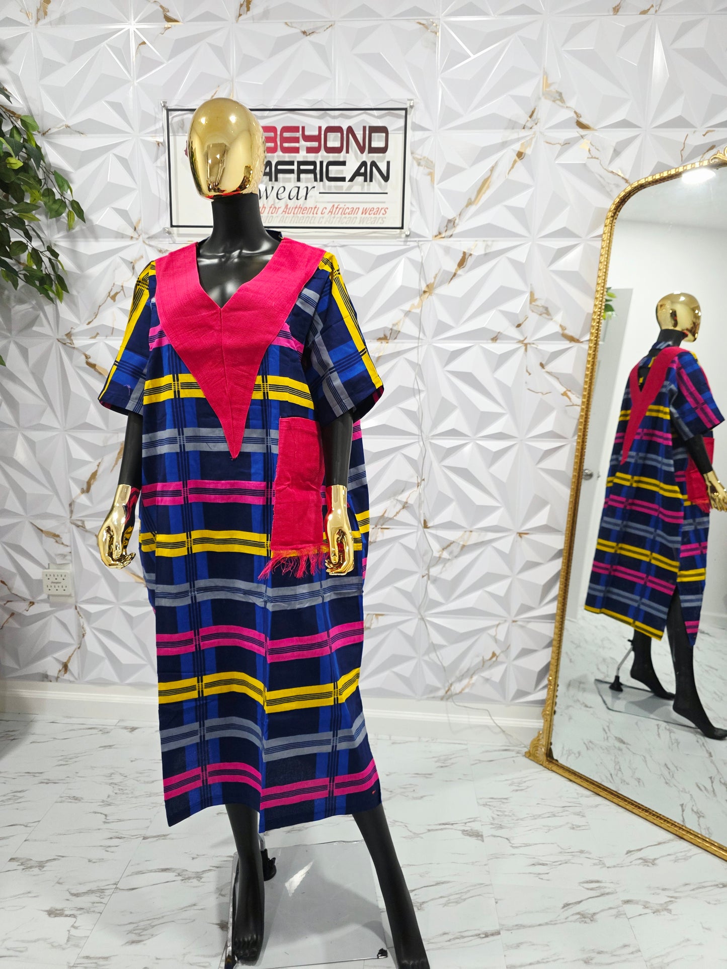 Aso oke Ankara Oversize Bubu Dress for Women