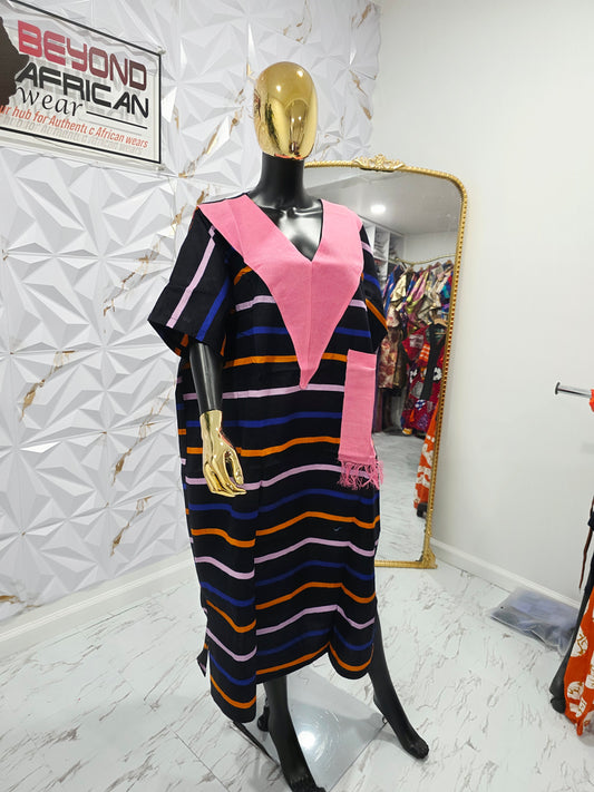 Aso oke Ankara Oversize Bubu Dress for Women