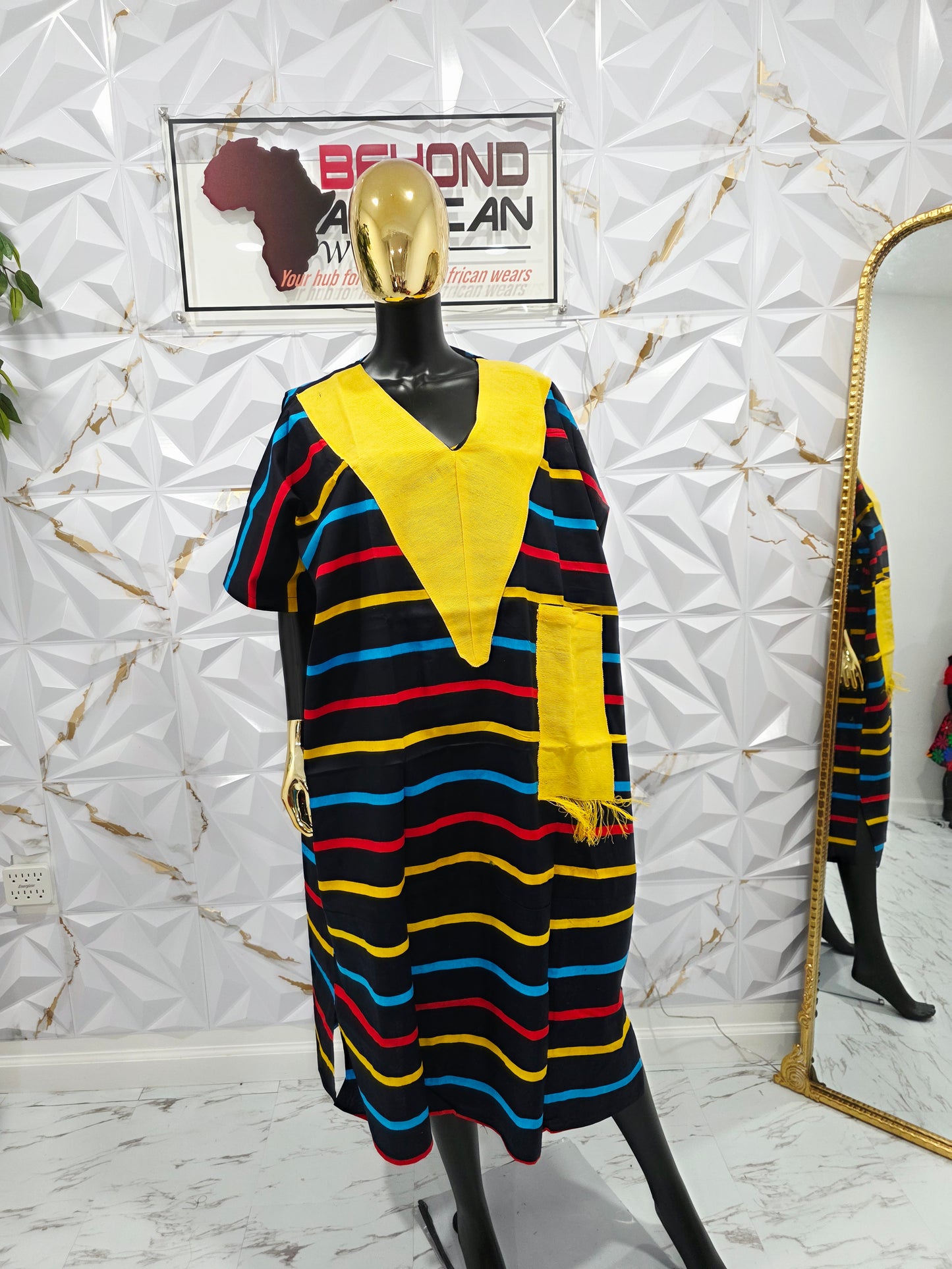 Aso oke Ankara Oversize Bubu Dress for Women