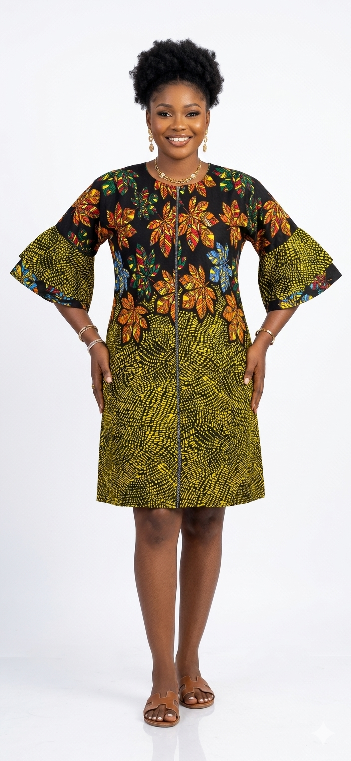 Ankara Border Dress