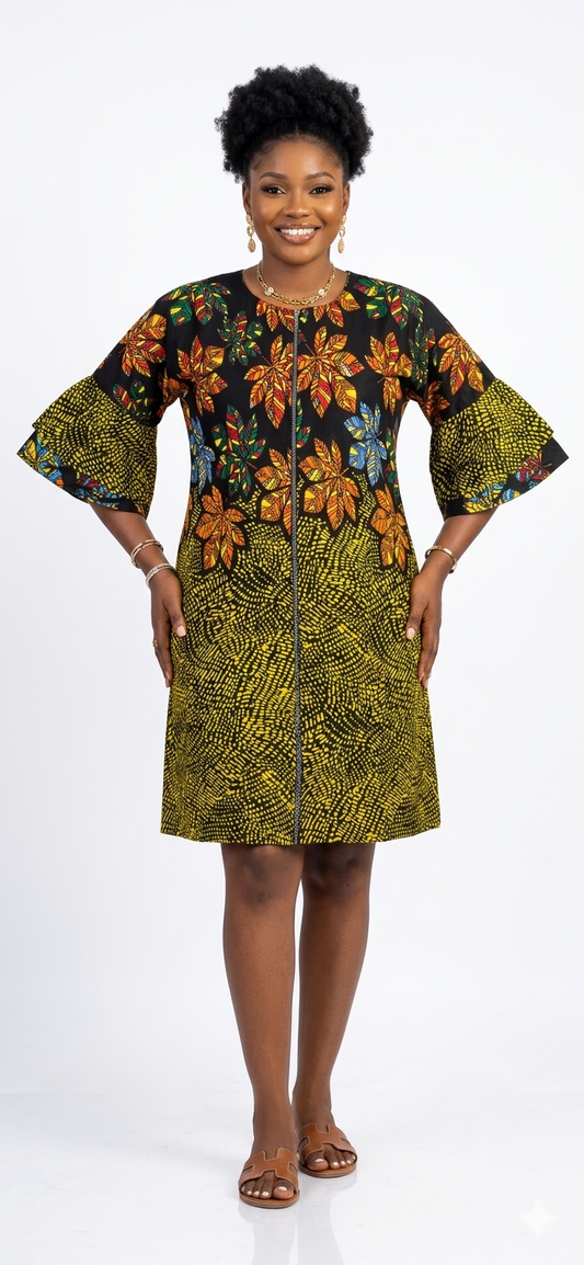 Ankara Border Dress