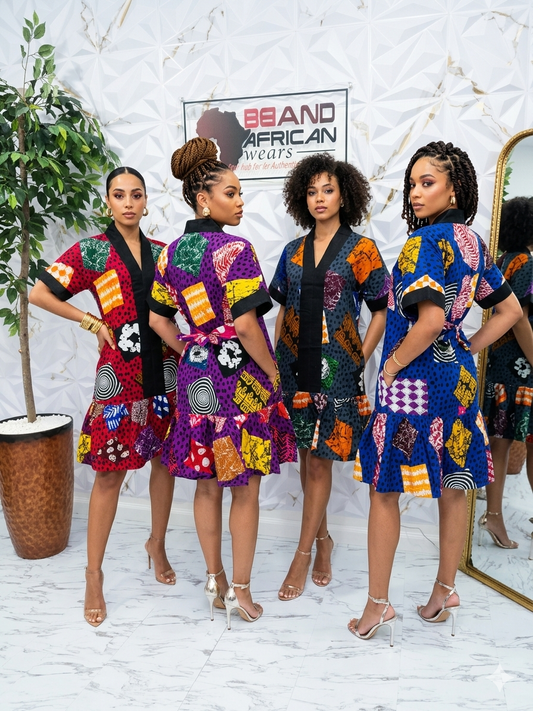 Ankara Aso oke fit & flare dress