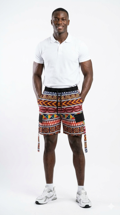 Men's Cargo Shorts, Ankara Shorts