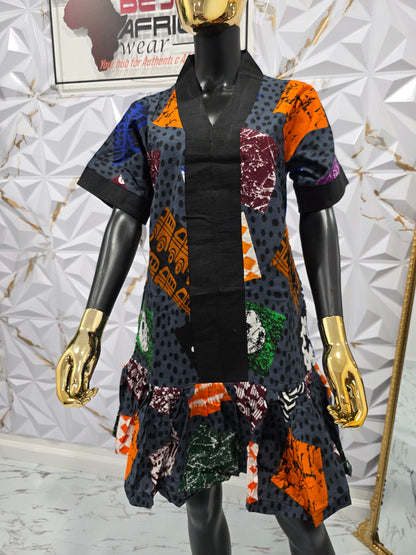 Ankara Aso oke fit & flare dress