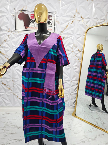 Aso oke Ankara Oversize Bubu Dress for Women