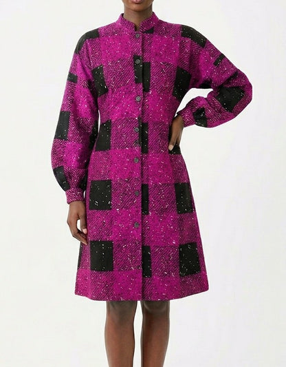 Ankara fit & flare dress, Shirt Dress
