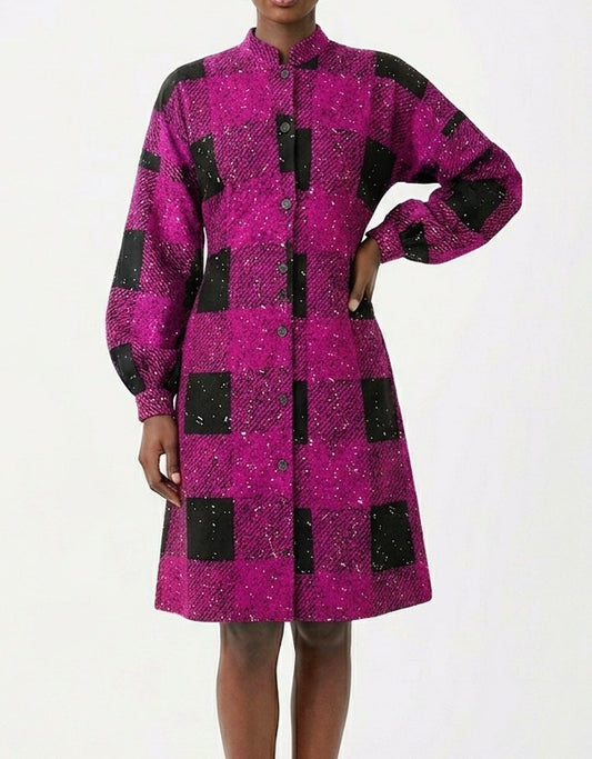 Ankara fit & flare dress, Shirt Dress