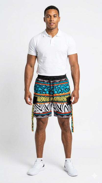 Men's Cargo Shorts, Ankara Shorts