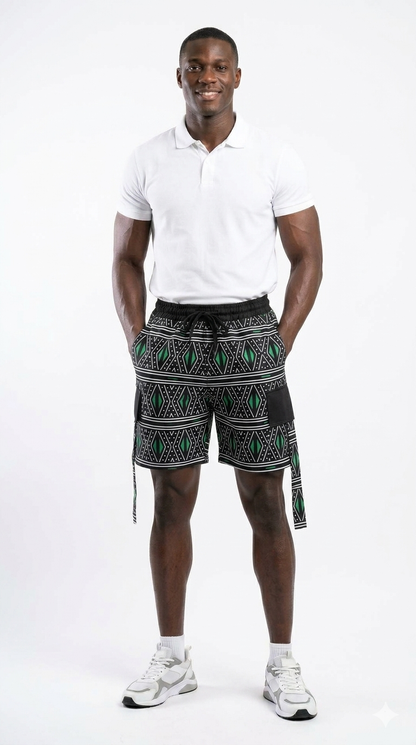 Men's Cargo Shorts, Ankara Shorts