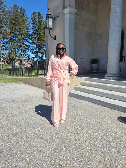 Crepe Shirt & Pants Corporate 2-piece Set