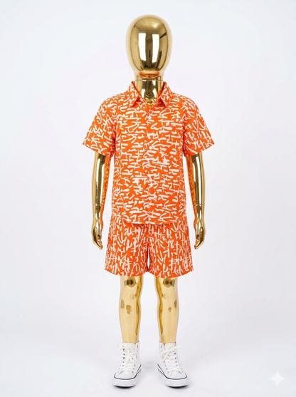 Boys shirt and Shorts medium Grade Ankara