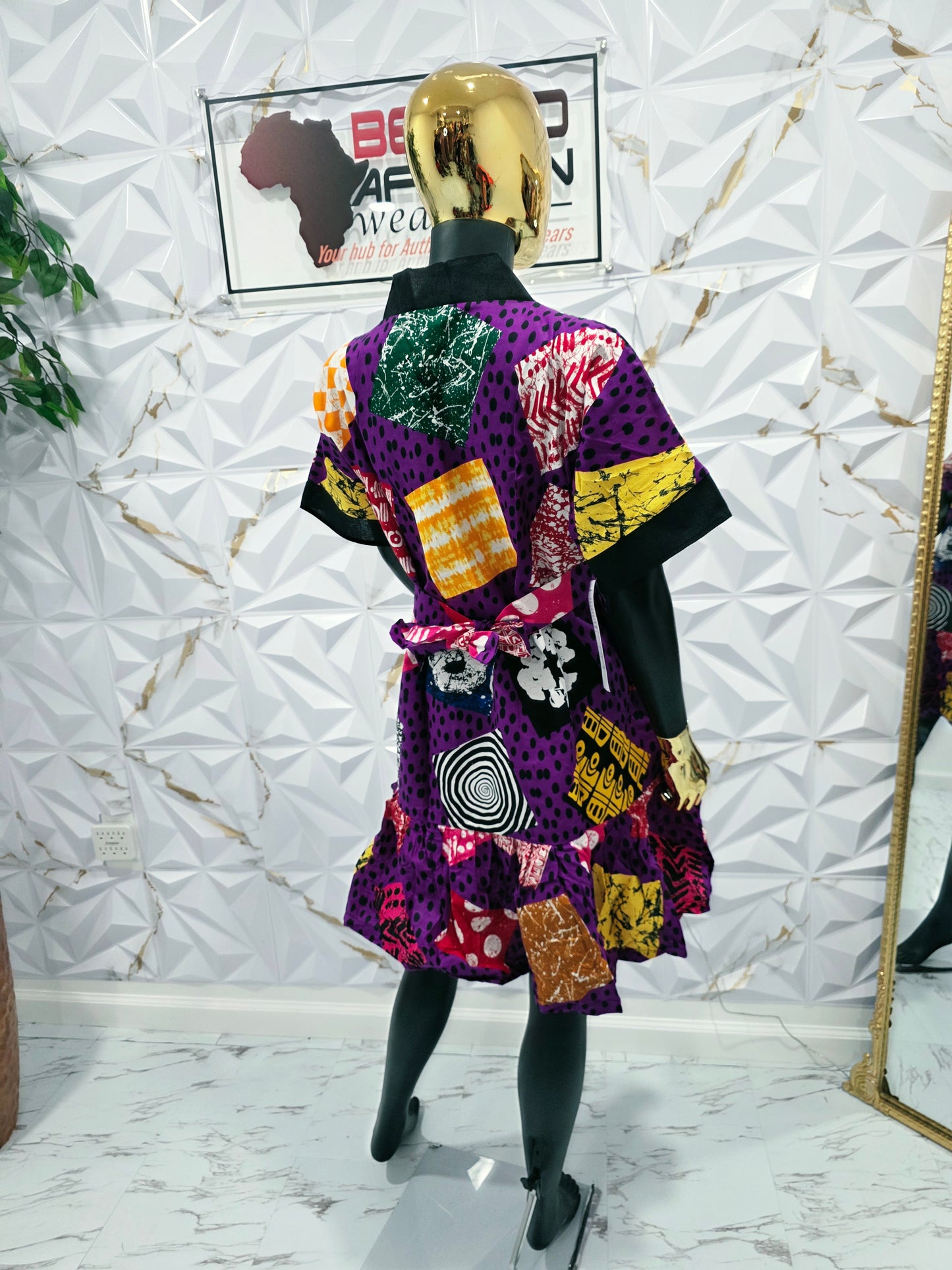 Ankara Aso oke fit & flare dress