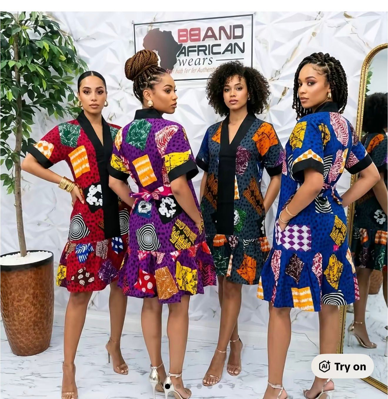 Ankara Aso oke fit & flare dress