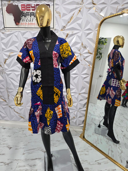 Ankara Aso oke fit & flare dress