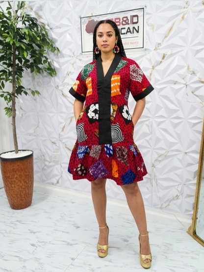 Ankara Aso oke fit & flare dress